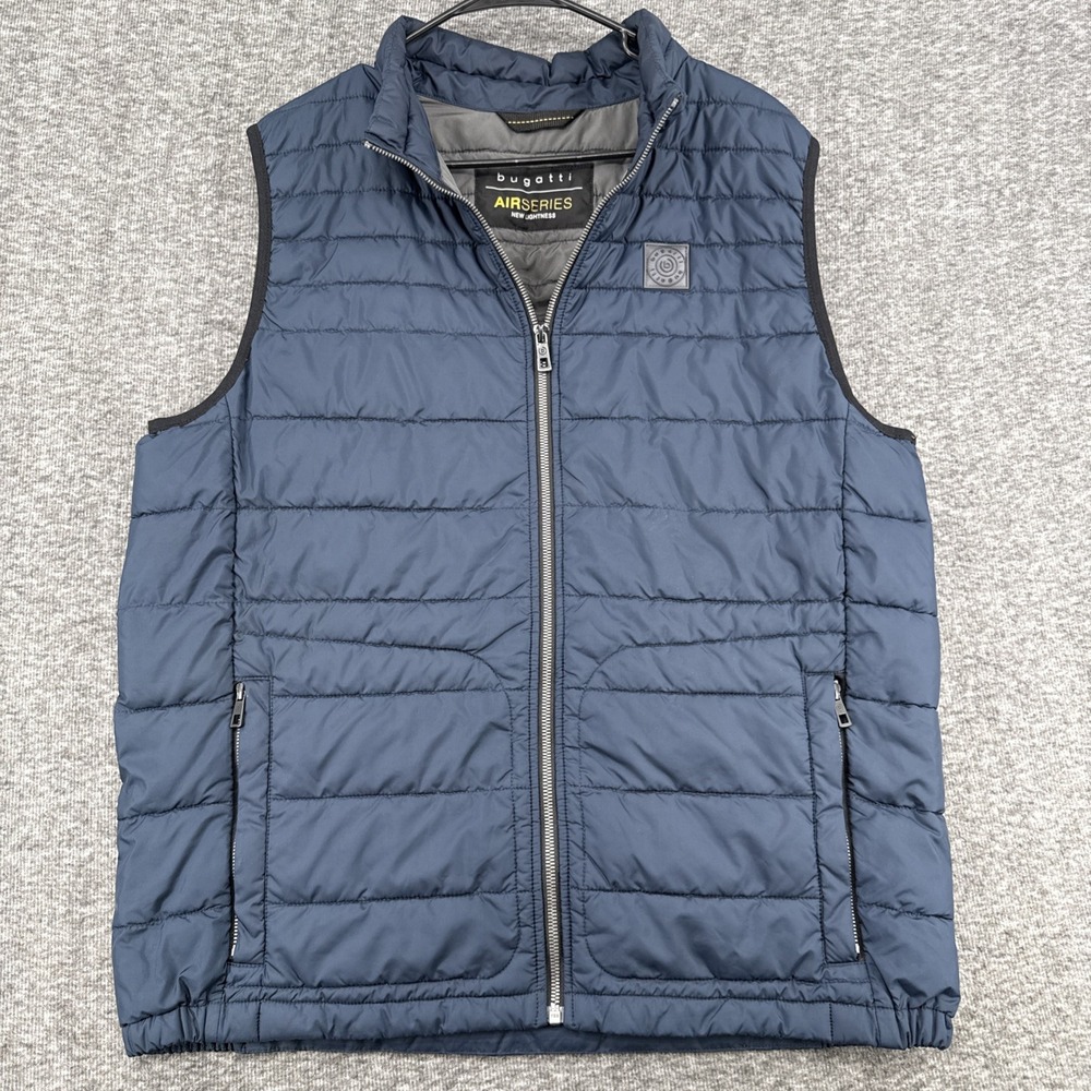 Bugatti AirSeries New Lightness Mens Navy Blue Full Zip Puffer Vest Gilet XL 54